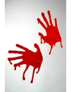 Bebloede Handen Raam Decoratie