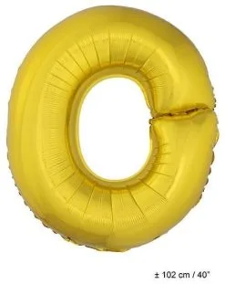 Letterballon O Goud