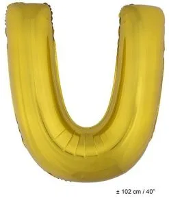 Letterballon U Goud