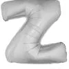 Letterballon Z Zilver