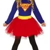Sterke Supervrouw Meisje Kostuum