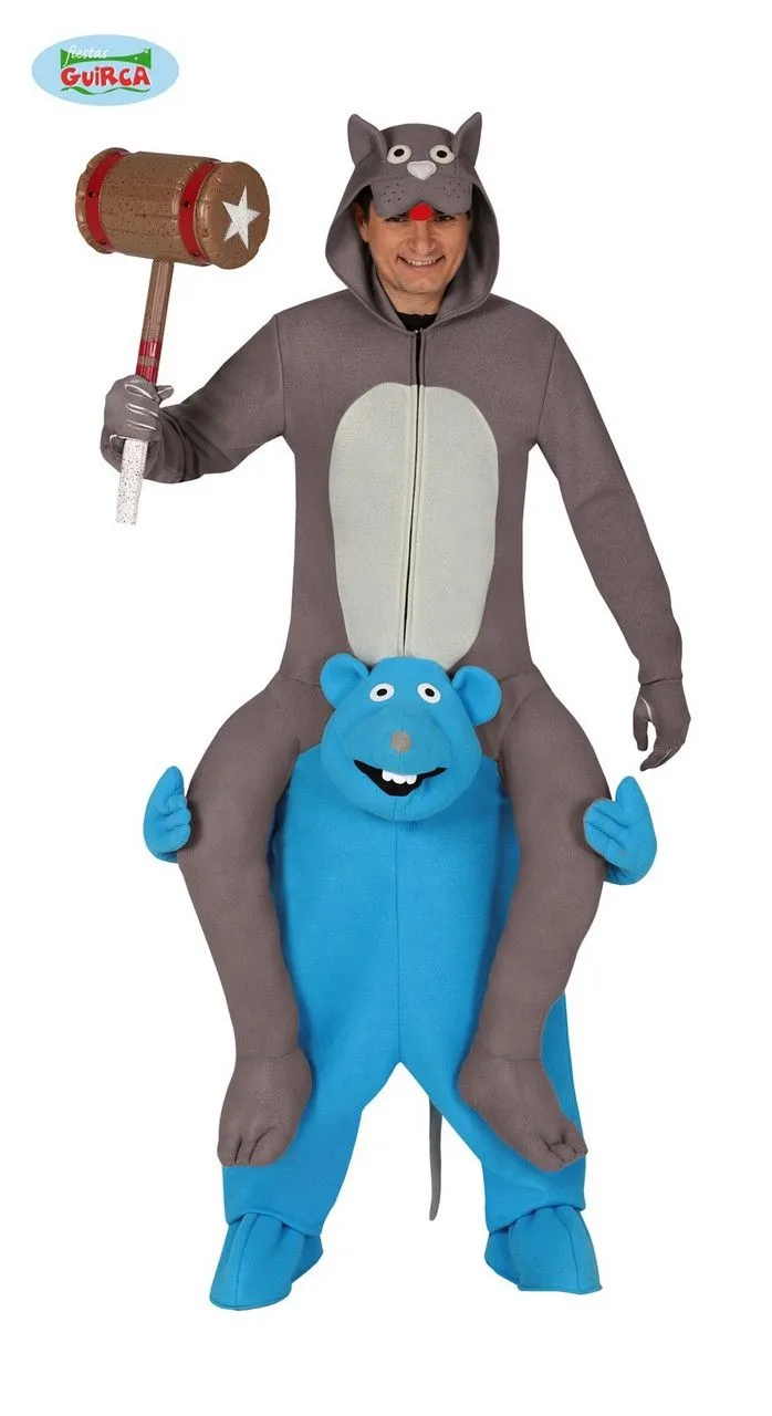 Kat Op De Schouders Van Een Rat Kostuum 1 Kat Op De Schouders Van Een Rat Kostuum