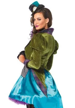 Policolor Mad Hatter Psychedelic Jurk Vrouw -Kostuum Markt leg85505 101 e 17