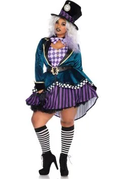 Plus Size Mad Hatter Vrouw Kostuum