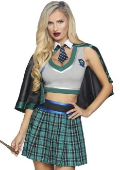 Sinistere Zweinstein Tovenaar Slytherin Vrouw Kostuum -Kostuum Markt leg 2019 86810 101 3 14