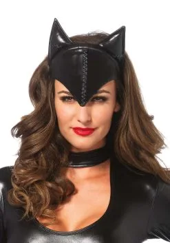 Femme Fatale Poezenmasker Op Diadeem