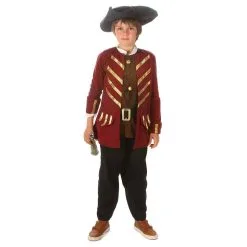 Engelse Fregat Kapitein Grote Britse Rijk Jongen Kostuum