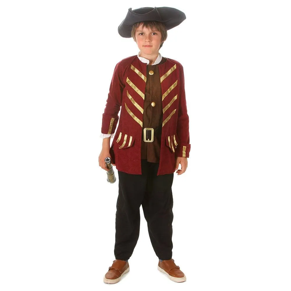 Engelse Fregat Kapitein Grote Britse Rijk Jongen Kostuum 1 Engelse Fregat Kapitein Grote Britse Rijk Jongen Kostuum