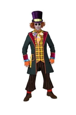 Te Gek Druk Gekke Hoedenmaker Mad Hatter Man Kostuum