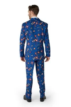 Retro Gamer Navy Insert Coin Man Kostuum -Kostuum Markt obas 1021 4 13