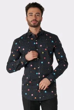 Pac-Man Arcade Icon Zwart Blouse