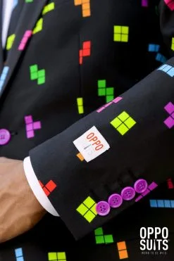 Kleurig Tetris Blokken Computerspel Man Kostuum 16 Kleurig Tetris Blokken Computerspel Man Kostuum -Kostuum Markt osui 0081 3 12