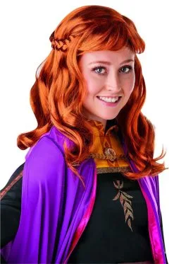 Pruik Anna Wig Frozen 2 Rood