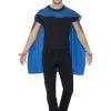 Blauwe Cape En Oogmasker Superheld Kostuum