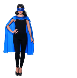 Blauwe Cape En Oogmasker Superheld Kostuum -Kostuum Markt smf2018 41582 3 14