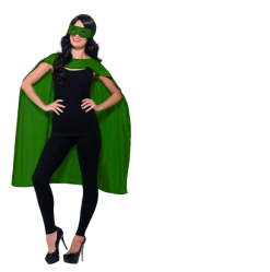 Groene Cape En Oogmasker Superheld Kostuum -Kostuum Markt smf2018 44949 3 14
