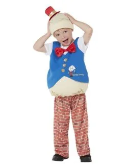 Van De Muur Afgevallen Humpty Dumpty Ei Kind Kostuum