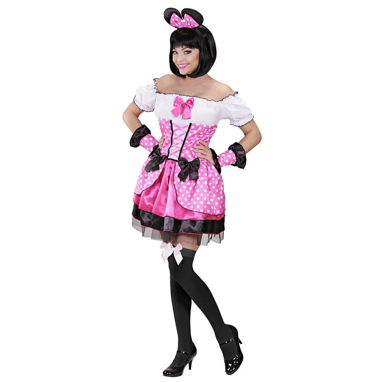 Ontwapenend Muisje Roze Vrouw Kostuum 1 Ontwapenend Muisje Roze Vrouw Kostuum
