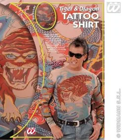 Tattoo Shirt Tijger En Draak, Man -Kostuum Markt wdm1014 7122 c 6