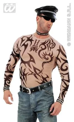 Tattoo Shirt Stam, Man -Kostuum Markt wdm1014 7124 c 5