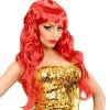 Fantasia Pruik Zeemeermin Oranje / Rood
