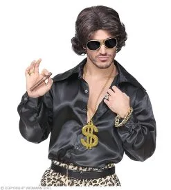 Foute Gouden Rapper Set Zonnebril, Ketting, Armband -Kostuum Markt wdm 2018 07798 4 1