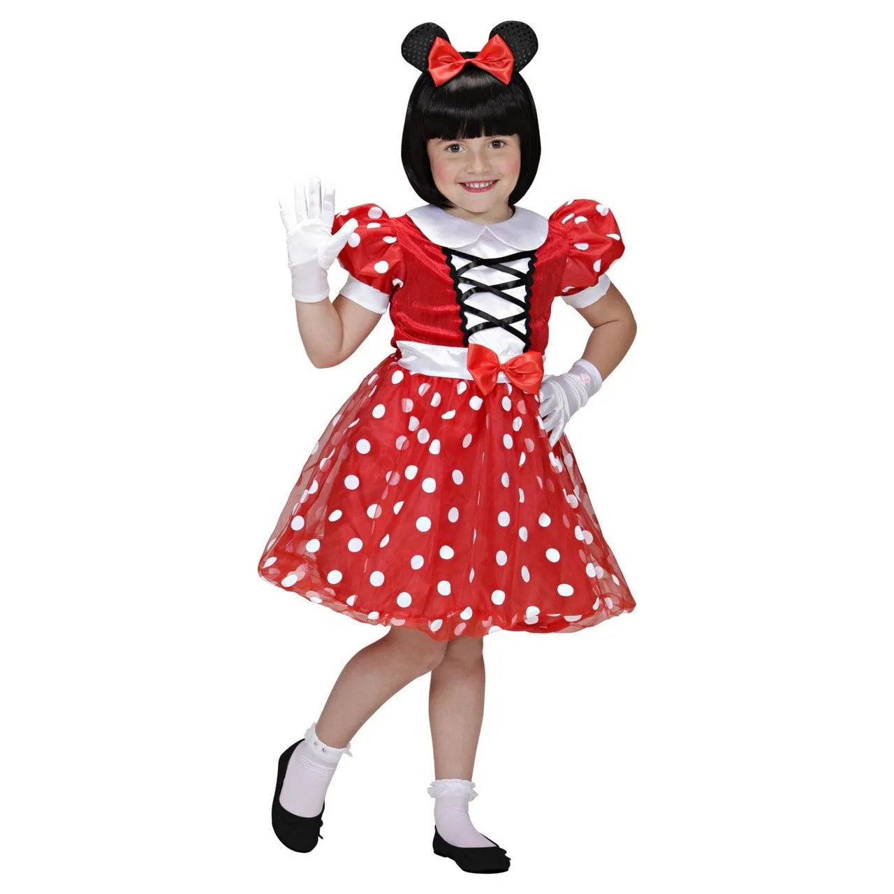 Minnie Vriendinnetje Van Mickey Muis Meisje Kostuum 2 Minnie Vriendinnetje Van Mickey Muis Meisje Kostuum - Afbeelding 2