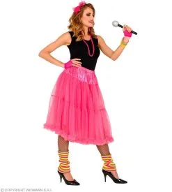 Knielange Tulle Rok Petticoat 65 Centimeter Roze Vrouw -Kostuum Markt wdm 2021 10357 4 2